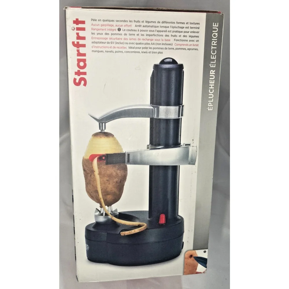 Starfrit Rotato Express Electric Peeler Black - w/ 6V Power Adapter & Extra Blad